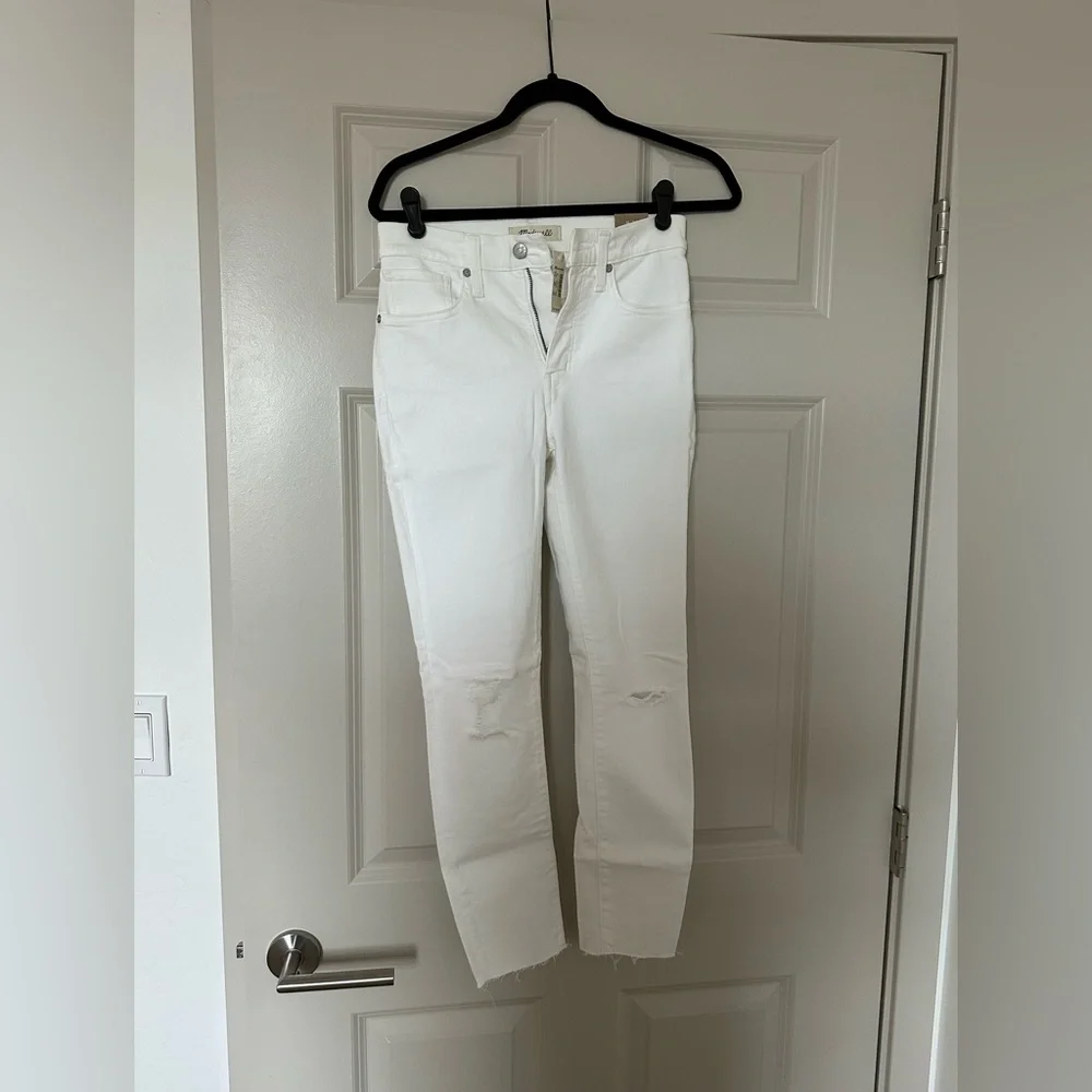 NWT Madewell high rise skinny crop white pants - Picture 3 of 7